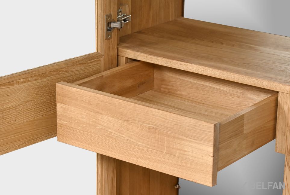 Витрина 1-но дверная "Бергамо" (левая) массив дуба 6