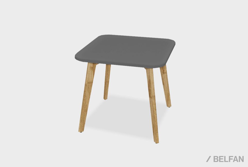 Стол журнальный "Уоллстрит" квадратный 262 массив дуба, МДФ 1