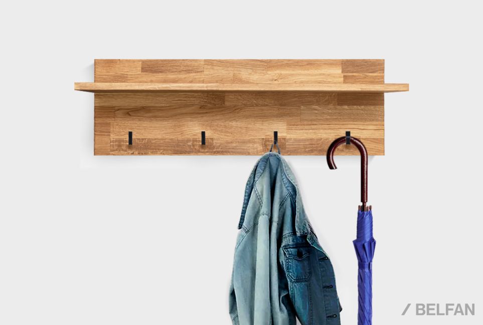 Вешалка настенная "Арт" массив дуба 1
