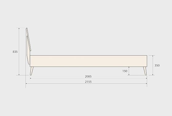 Кровать "Ирвинг" массив дуба 9