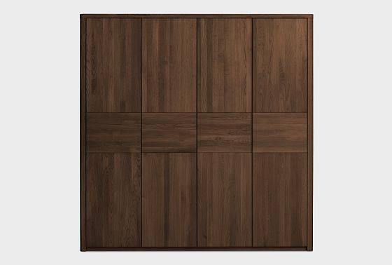 Шкаф для одежды 4-х дверный "Норд" (с ящиками) массив дуба 5