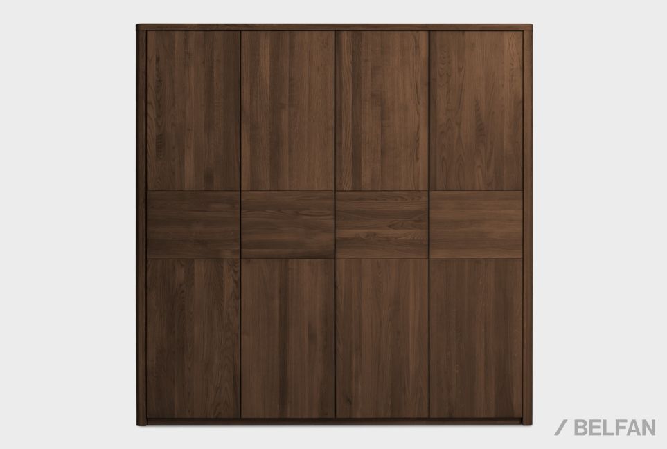 Шкаф для одежды 4-х дверный "Норд" (с ящиками) массив дуба 2