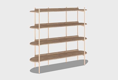 Стеллаж "Меридиан" 4; *А-017.504; к-персиковое масло