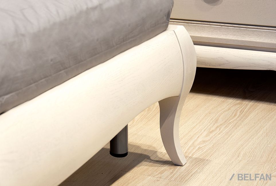 Кровать "Соната" с декором (низкое изножье) массив и шпон дуба 5