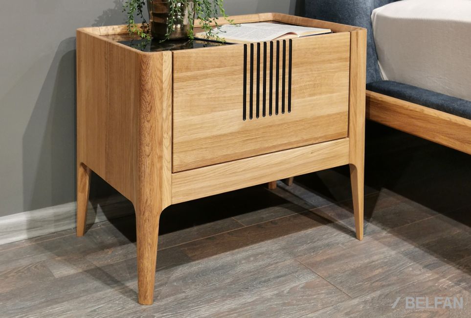Тумба прикроватная "Бергамо" массив дуба 4