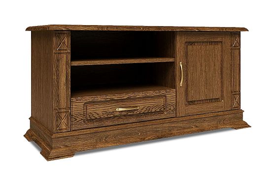 Тумба под ТВ "Верди Люкс ТВ4" массив и шпон дуба 2