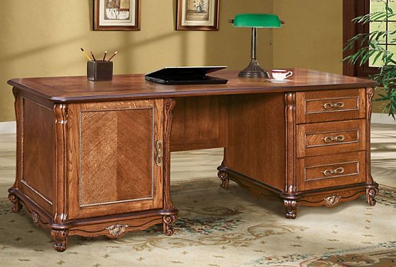 Стол письменный "Алези 2" массив и шпон дуба 5