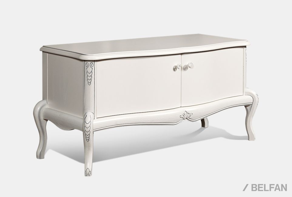 Тумба под ТВ "Флерон" (узкая) массив и шпон бука 1