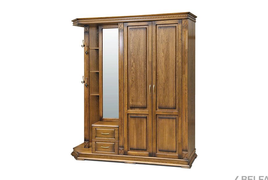 Шкаф комбинированный "Верди Люкс" 1 массив и шпон дуба 1