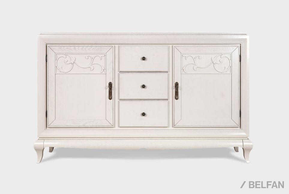 Тумба "Соната" 3 (с ящиками) массив и шпон дуба 1