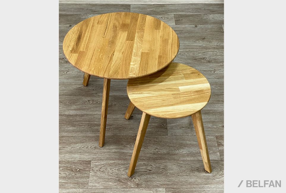 Стол журнальный "Арт" круглый 263 массив дуба 4