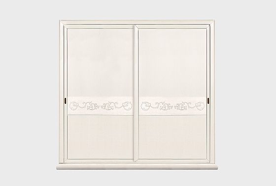 Шкаф-купе для одежды 2-х дв. "Соната" без зеркала (декор) массив и шпон дуба 5