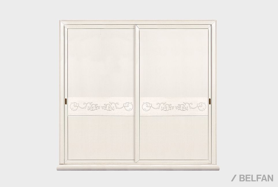 Шкаф-купе для одежды 2-х дв. "Соната" без зеркала (декор) массив и шпон дуба 4