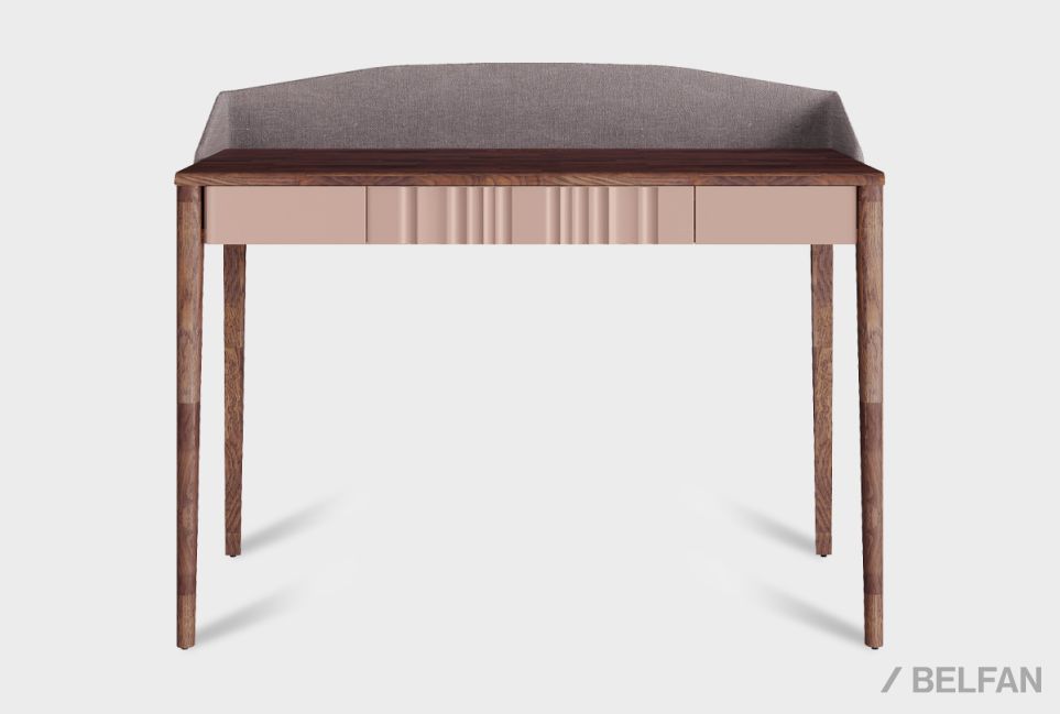 Стол туалетный "Меридиан" с декором (с мягким элементом) массив дуба, МДФ 1