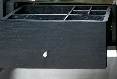 Тумба высокая "Сакраменто" (стекло); *А-016.84; сумеречный, орех