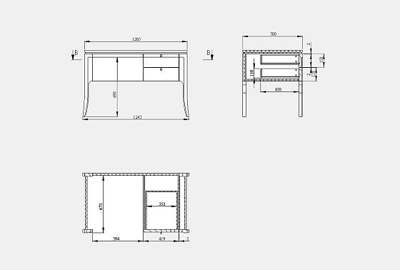 Стол письменный "Коста" массив и шпон дуба 7
