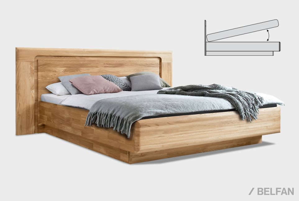 Кровать "Бремен" с подъемным механизмом массив дуба 1