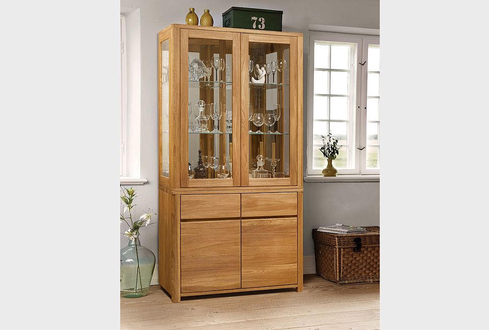 Шкаф комбинированный 2-х секционный "Норд"; 2 ящика, 4 двери; бейц-масло