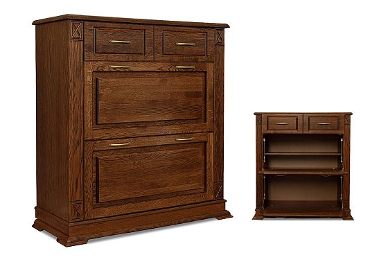 Тумба для обуви "Верди Люкс" 21 массив и шпон дуба 4