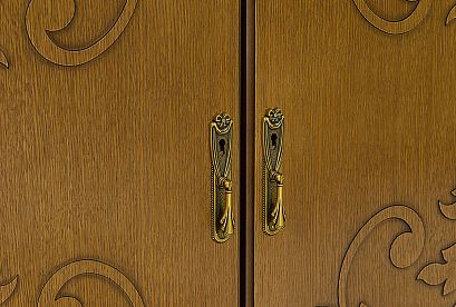 Тумба "Соната" высокая (декор); *ММ-284-07; коньяк с тёмной патиной+горький шоколад