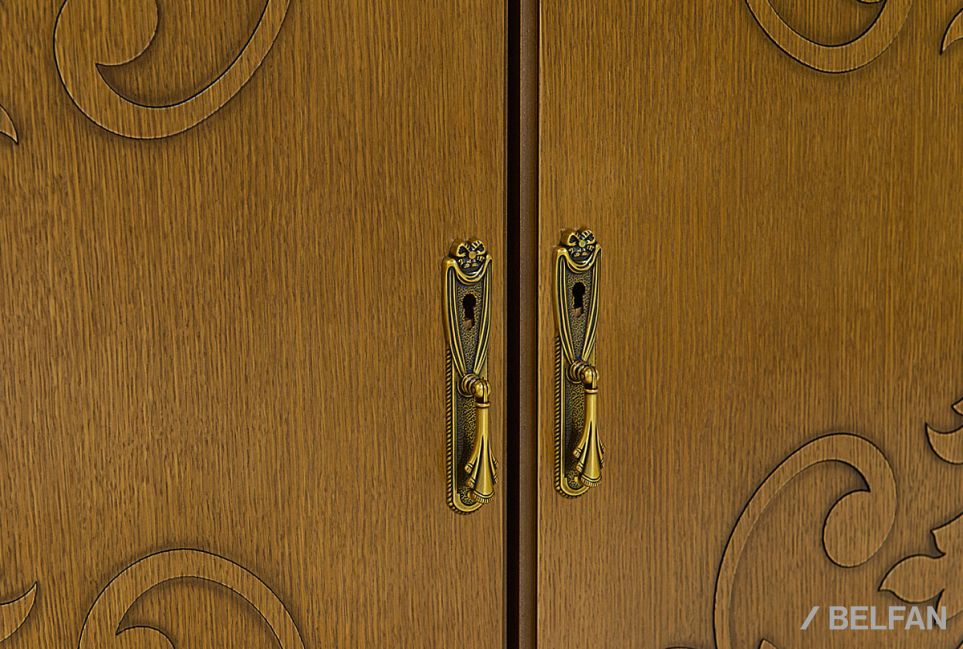 Тумба "Соната" высокая (декор) массив и шпон дуба 5