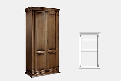 Шкаф для одежды 2-х дв. "Верди Люкс 2/4"