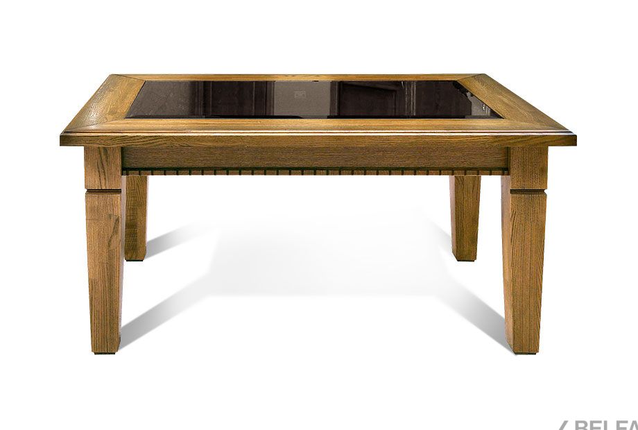 Стол журнальный "Верди Люкс 3" массив и шпон дуба 1