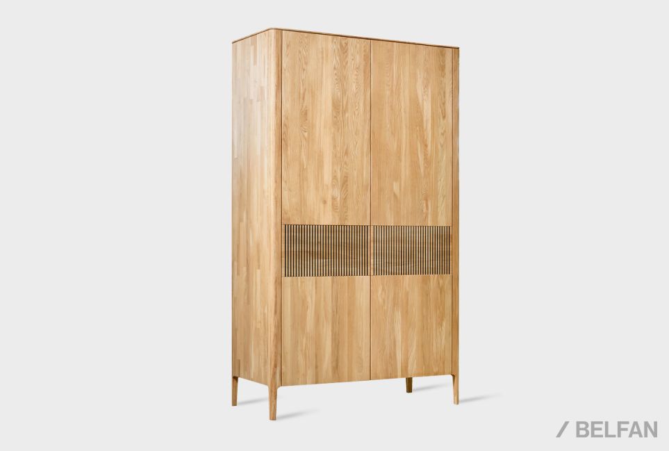 Шкаф для одежды 2-х дверный "Бергамо" массив дуба 1