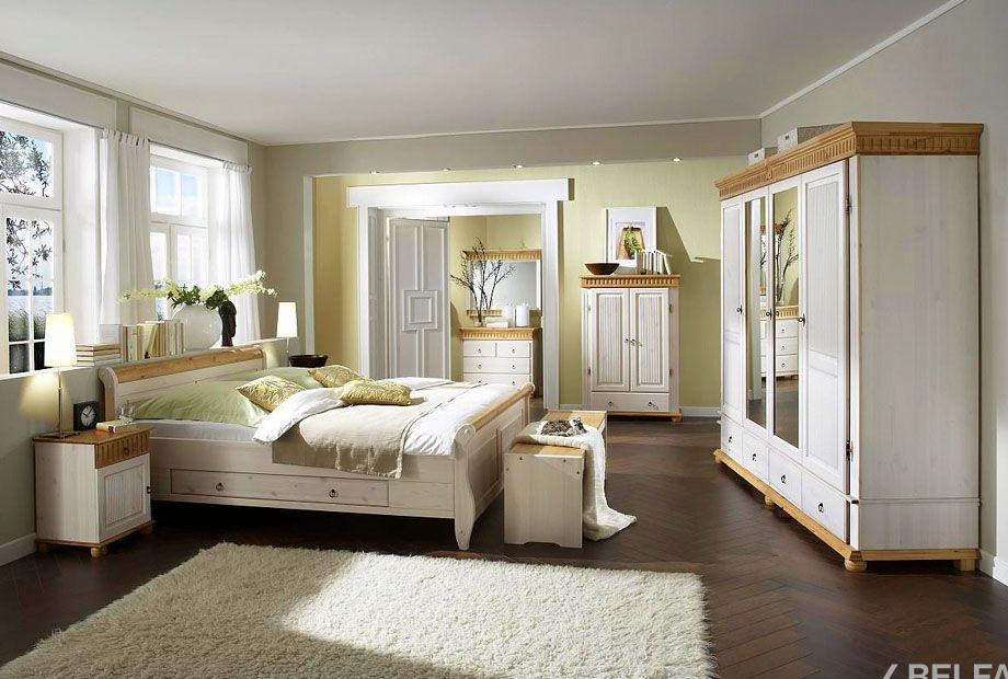 Спальня «Мальта-Хельсинки» #1 белый воск + антик