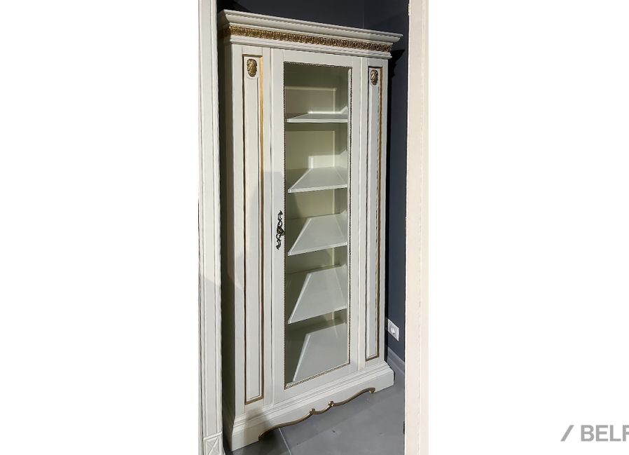 Шкаф для книг 1-но дв."Милана" 8/1 (правый) массив дуба 1