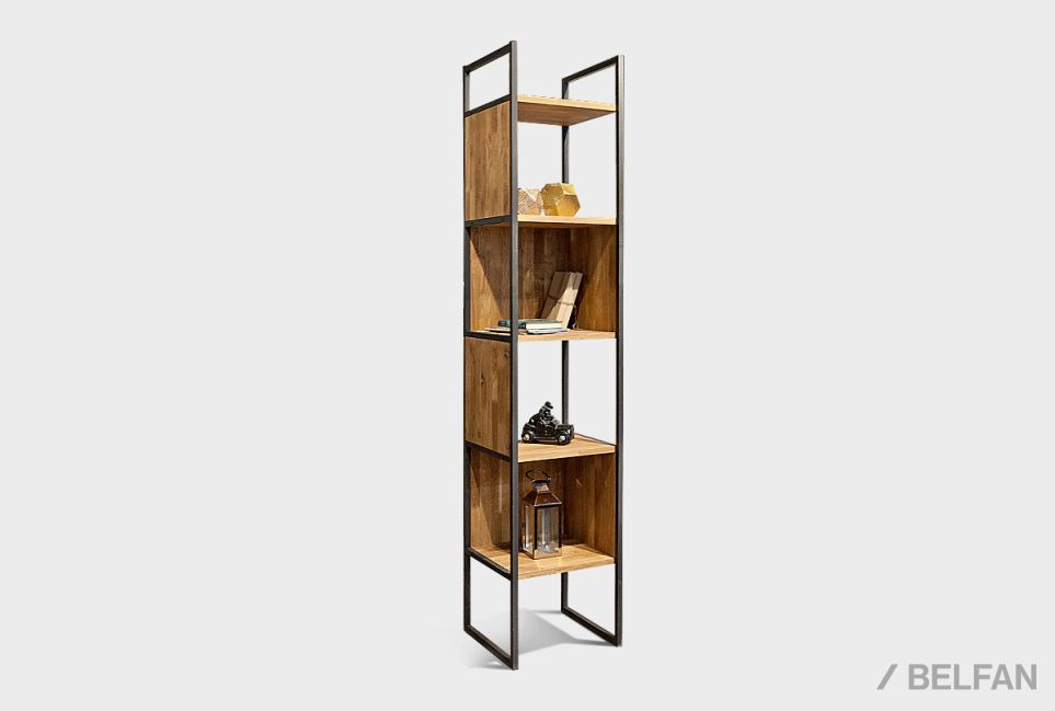 Стеллаж "Арт" 420 массив дуба, металл 1