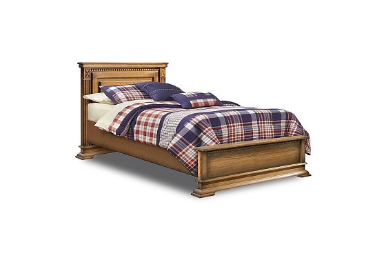 Кровать "Верди Люкс" (низкое изножье) массив и шпон дуба 2