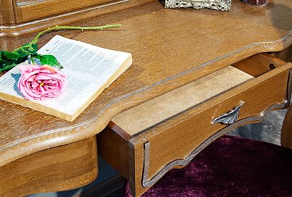 Стол туалетный "Трио"; *ММ-277-06; коньяк с серебряной патиной+серебро