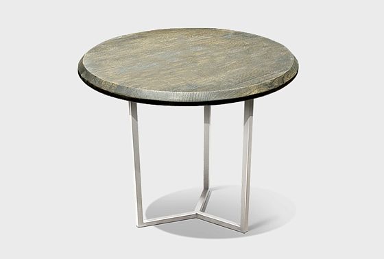 Стол журнальный "Арт" круглый 50 массив дуба, металл 2