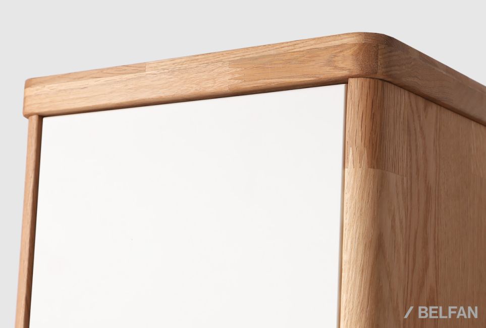 Шкаф навесной "Уоллстрит" (левый) массив дуба, МДФ 5