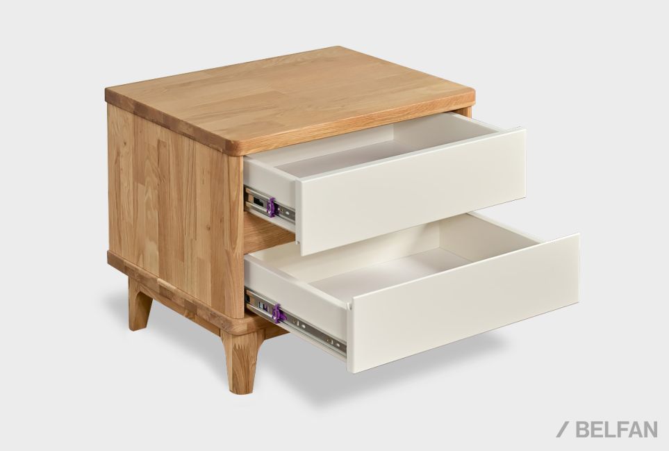 Тумба прикроватная "Уоллстрит" массив дуба, МДФ 3