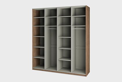 Шкаф для одежды 4-х дверный "Меридиан" (комбинированный)