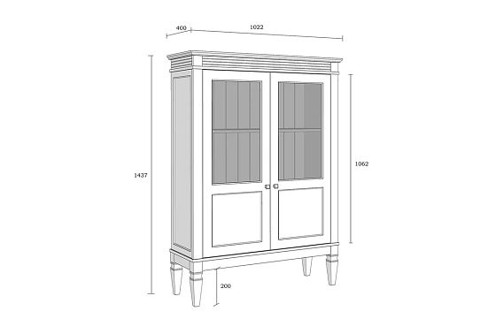 Шкаф для посуды "Ольса" 20 массив сосны 7
