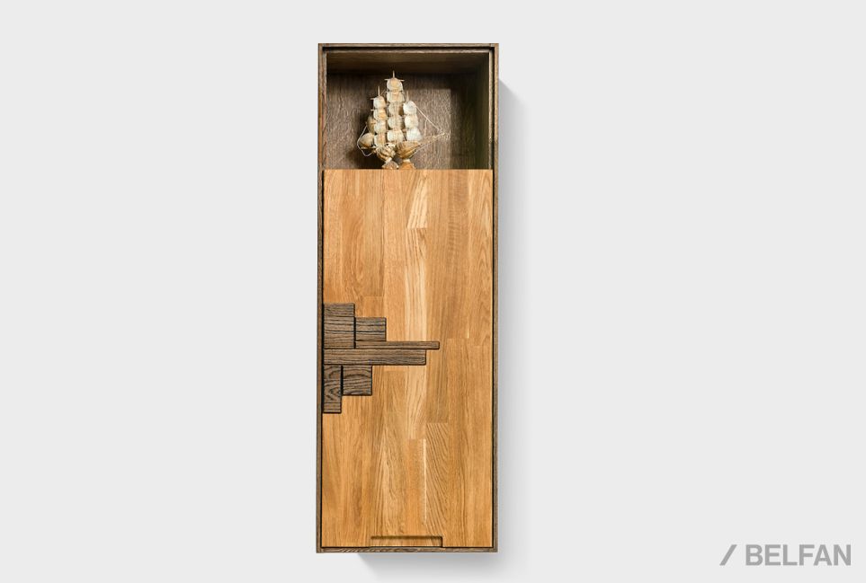 Шкаф навесной "Ирвинг Дизайн" 120 (правый) массив дуба 8