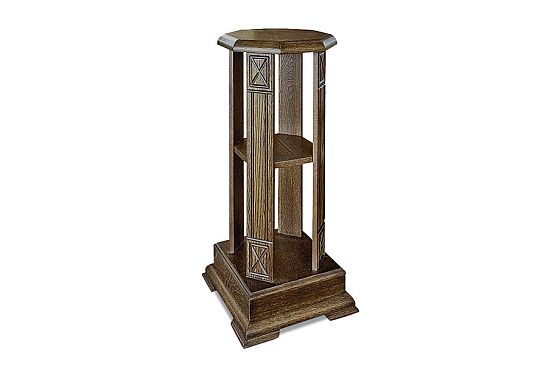 Подставка декоративная (цветочница) "Верди Люкс А2" массив и шпон дуба 3