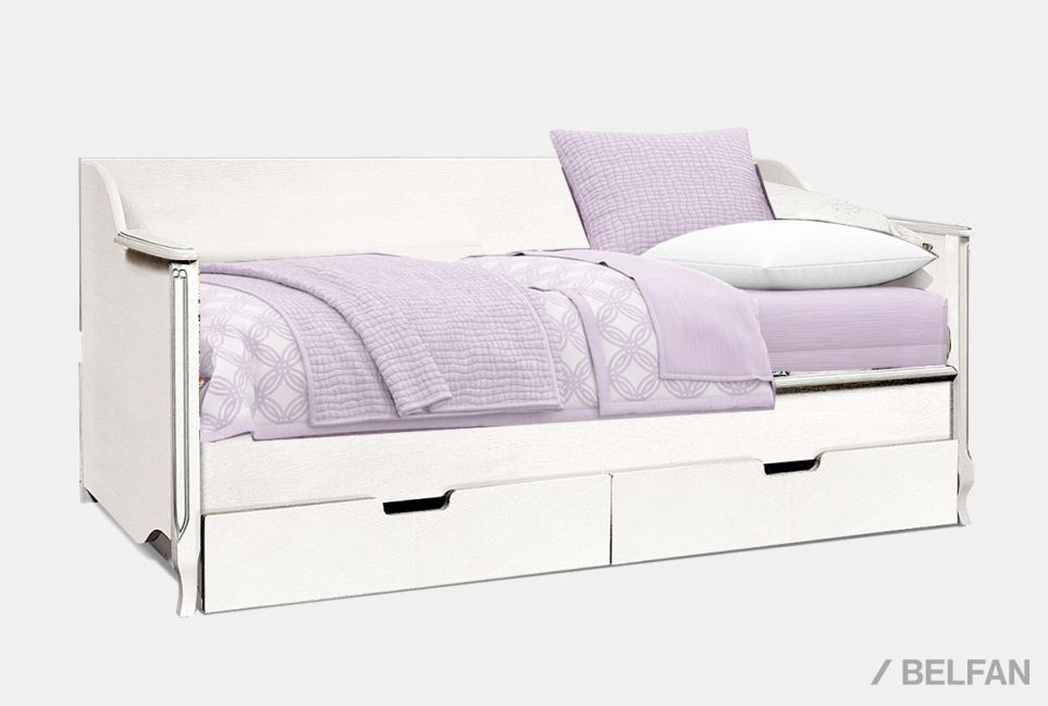 Кровать односпальная "Катрин" 90 массив и шпон дуба 1