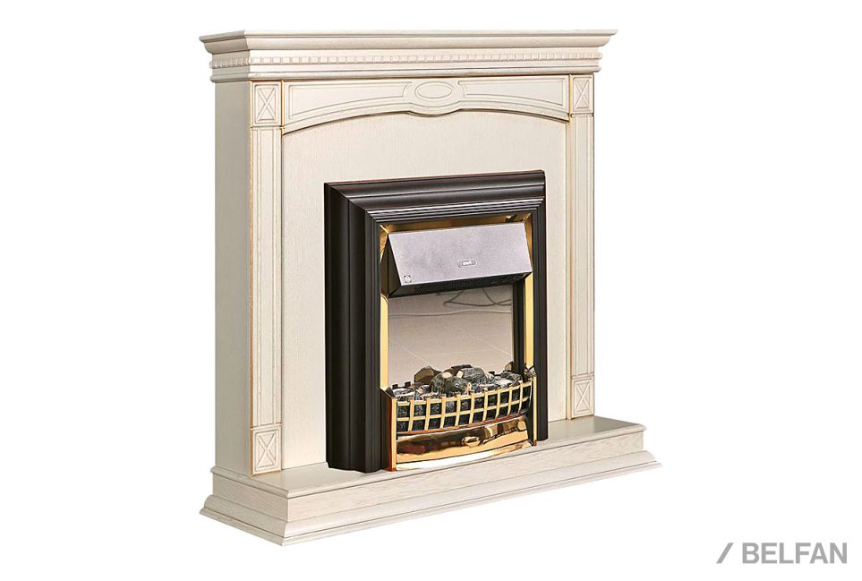 Подставка декоративная под камин "Верди Люкс 1" массив и шпон дуба 1