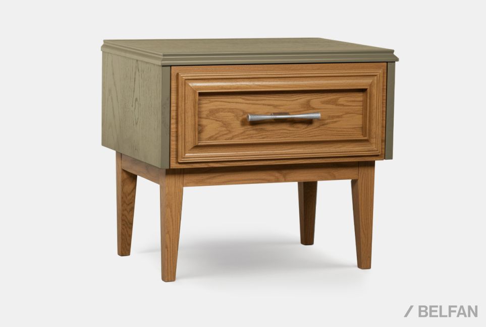 Тумба прикроватная "Сакраменто" массив и шпон дуба, МДФ 1