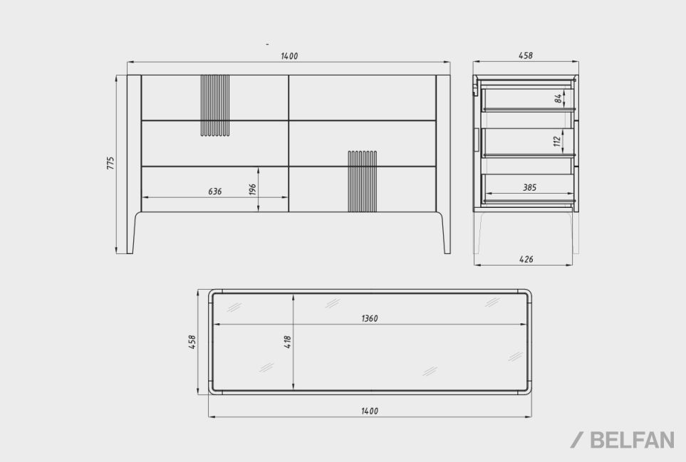 Комод "Бергамо" 6 массив дуба 4