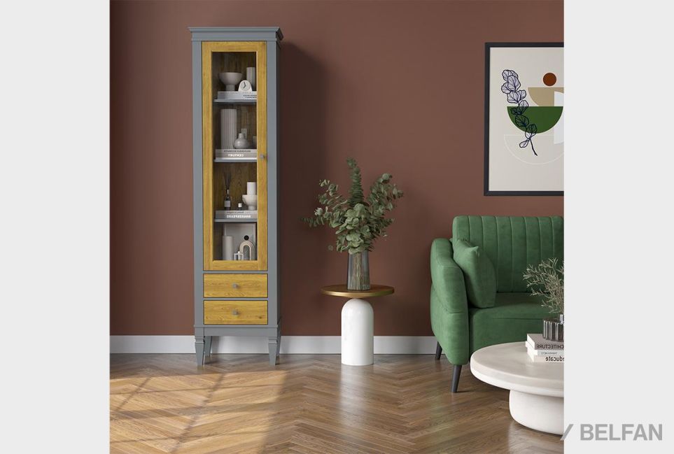 Витрина "Ольса-С" 102 (левый) массив сосны 1