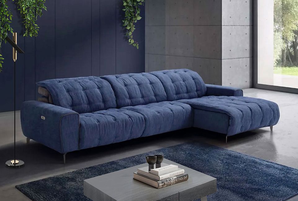 "Грей" диван с оттоманкой; раскл.; 1EL+10W+8R; Реклайнер; Nashville 01(38926)+Oracul 290(30737) (гр. 3)