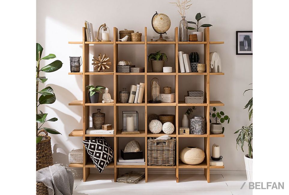 Стеллаж "Арт" 4x4 массив дуба 3