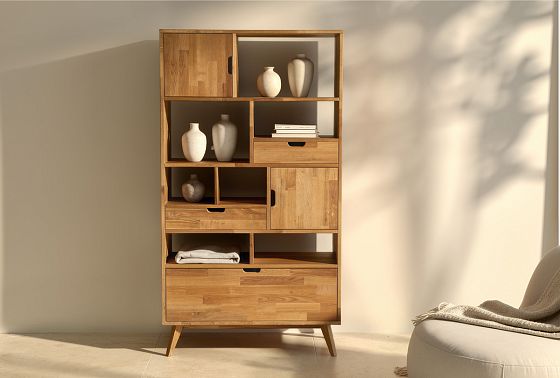 Стеллаж "Ирвинг" 3 массив дуба 3