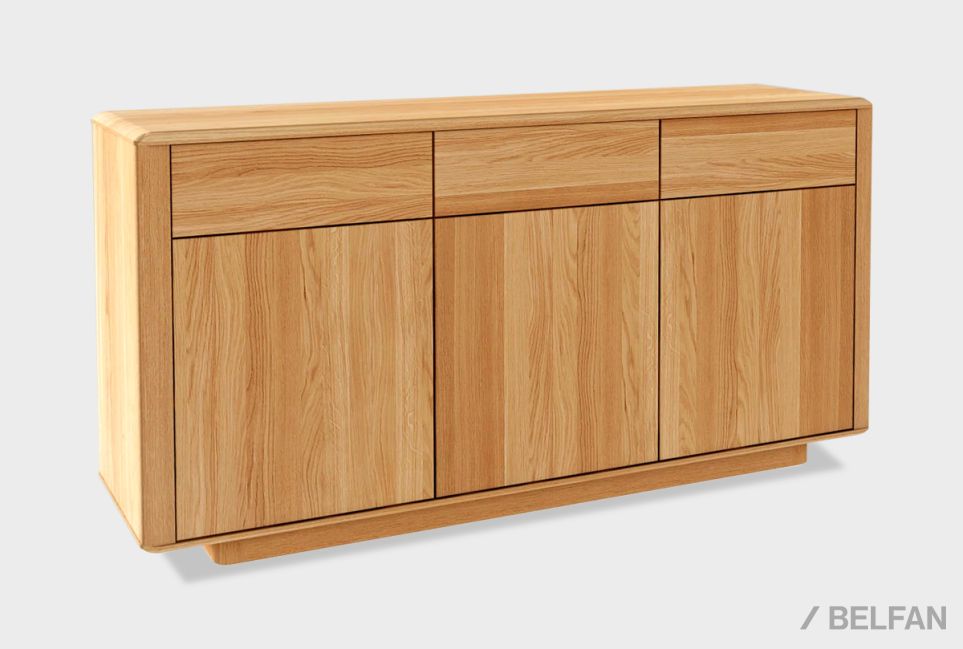 Тумба 3-х дв. «Тор» (с ящиками) массив дуба 1