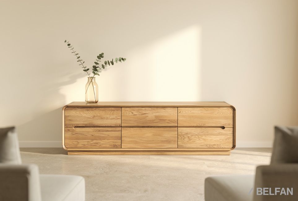 Тумба под ТВ "Монблан" 200 массив дуба 1